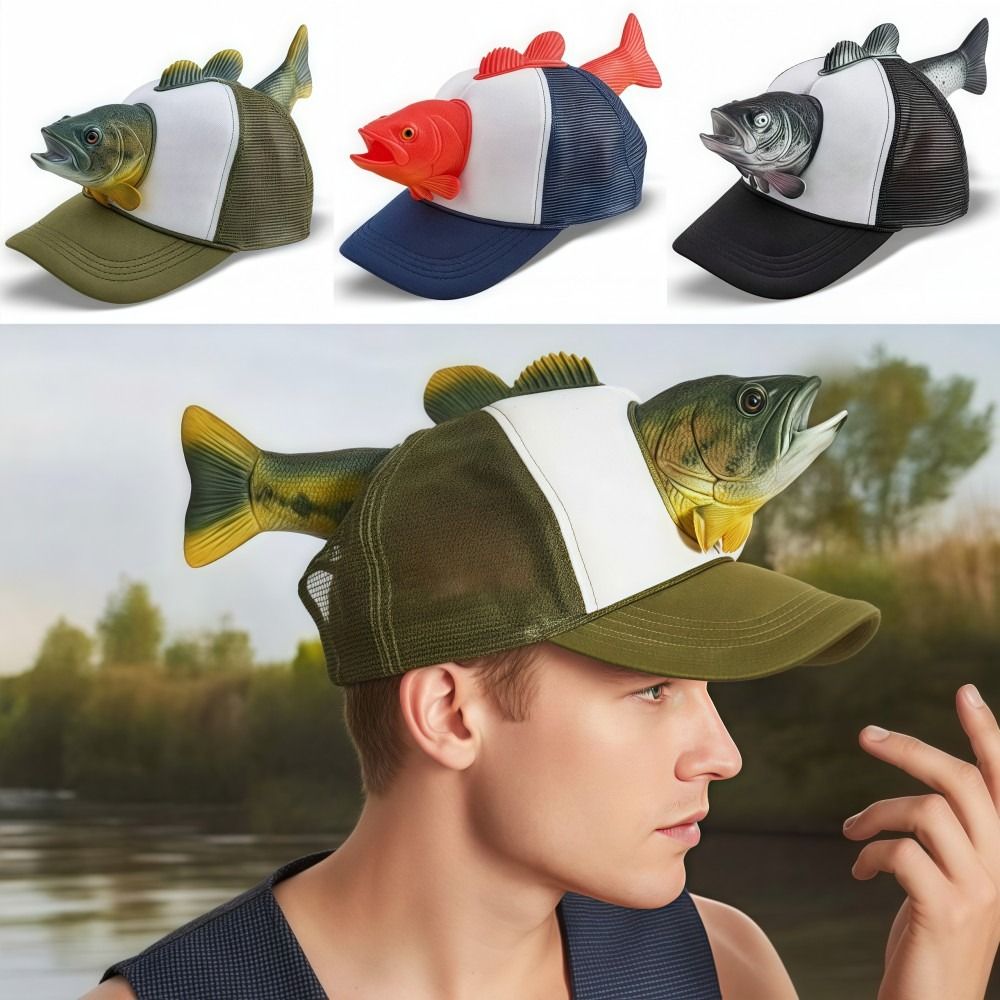 Funny 3D Fish Animal Trucker H - đánh giá và giá Trucker Cap Mesh