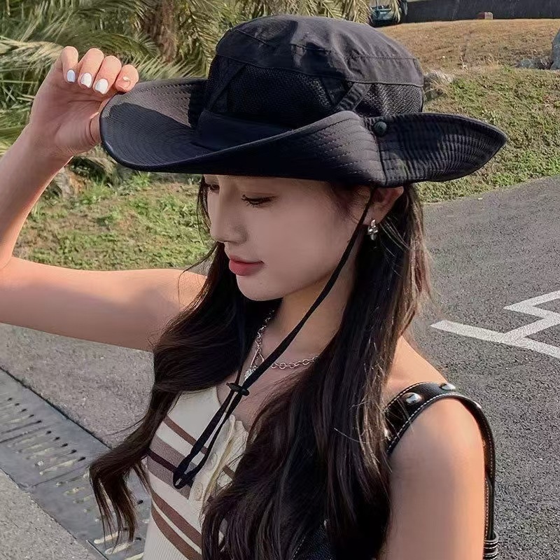 1pcs Summer Men Bucket Hat Out - đánh giá và giá Sun Hat Wide Brim
