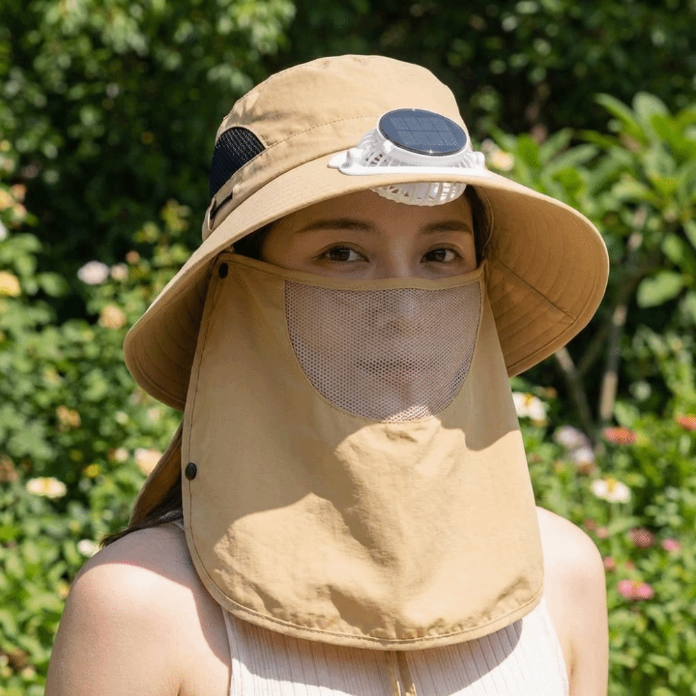 Portable Solar Rechargeable Fa - đánh giá và giá Sun Hat Wide Brim